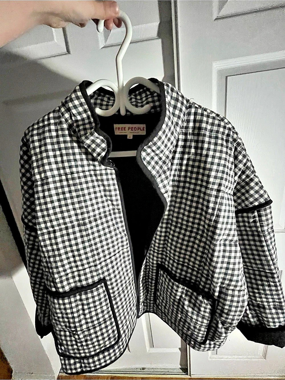 Free People Chloe Quilted Jacket Gingham